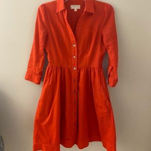 Anthro Red/orange dress